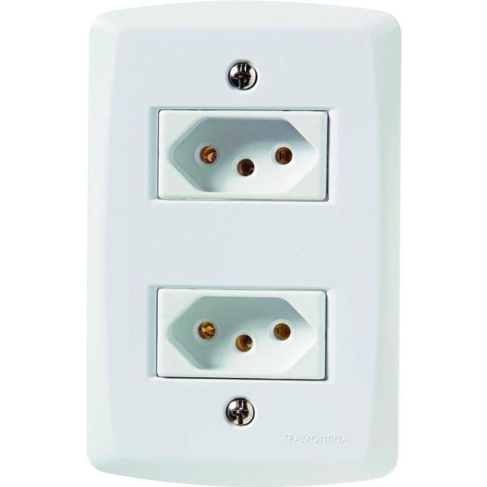 Conjunto 4 X 2 De 2 Tomadas 2p+t 10a 250v - Tramontina