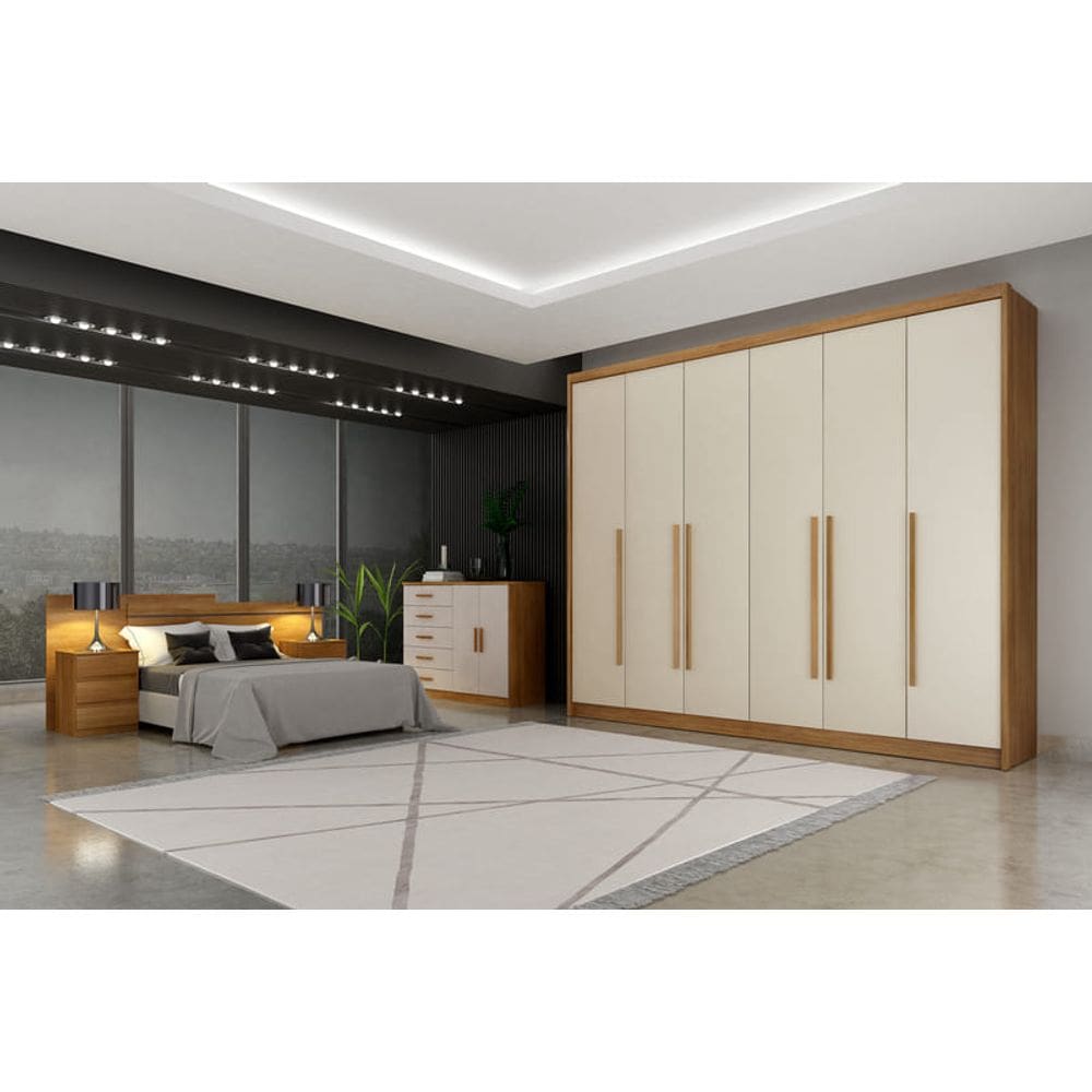 Guarda Roupa Casal 6 Portas 6 Gav - Orfeus Novo Horizonte