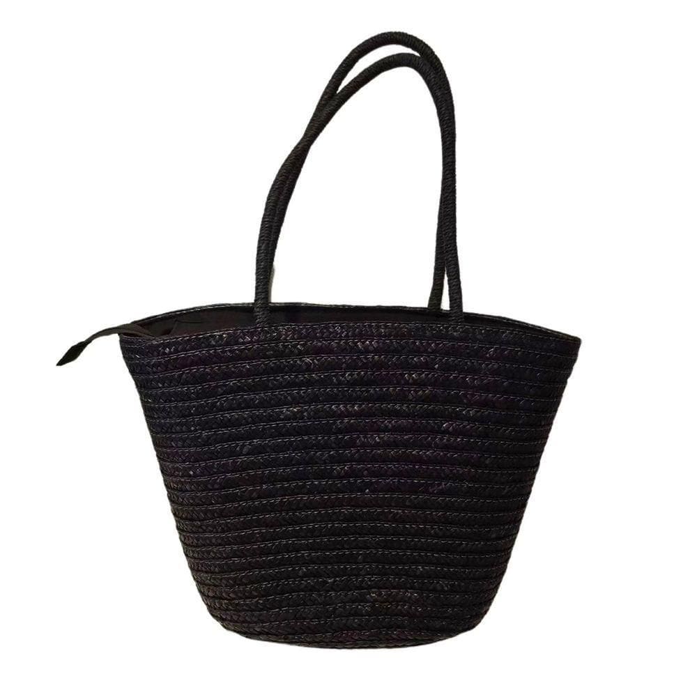 Bolsa Grande Cesta Artesanal Ombro Praia Piscina Grande Preto