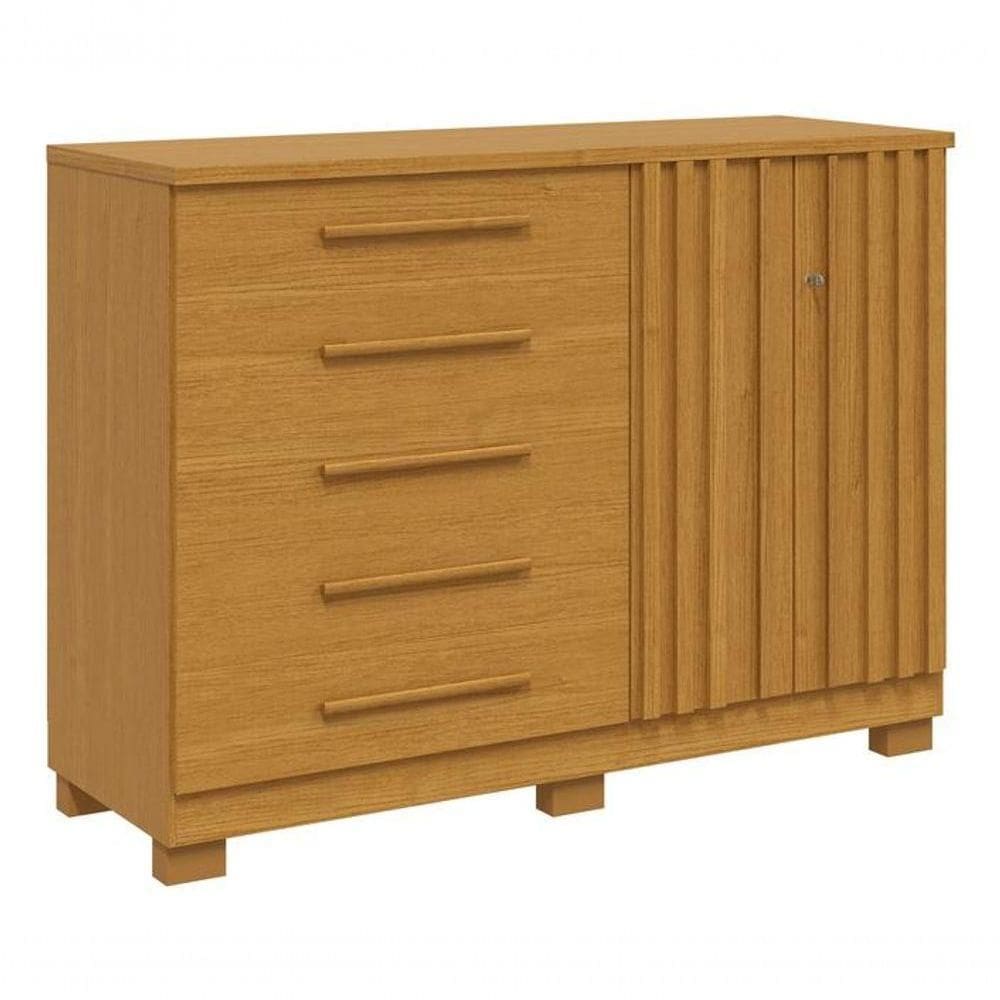 Comoda Sapateira Croacia 2 Portas Ripada Com Chave E 5 Gavetas 100% Mdf – Linhamobilia Cinamomo
