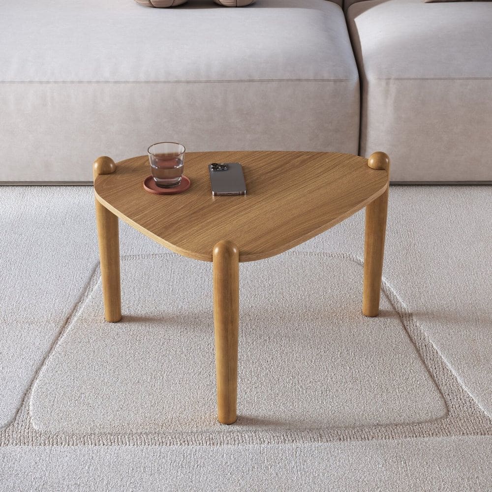 Mesa de Centro Orgânica Pé Madeira Complementos Hanover