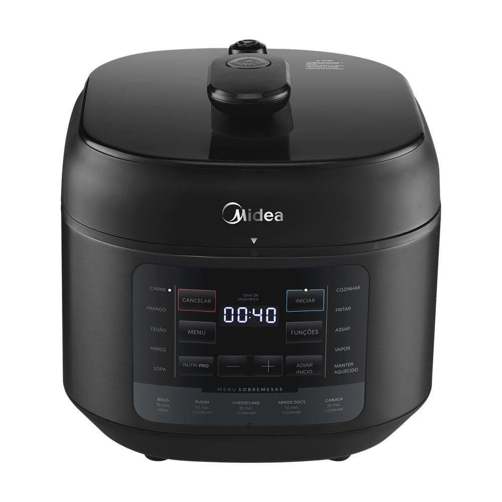 Panela De Pressão Elétrica 5L Nutripro Preta Midea PPD5P2 220V