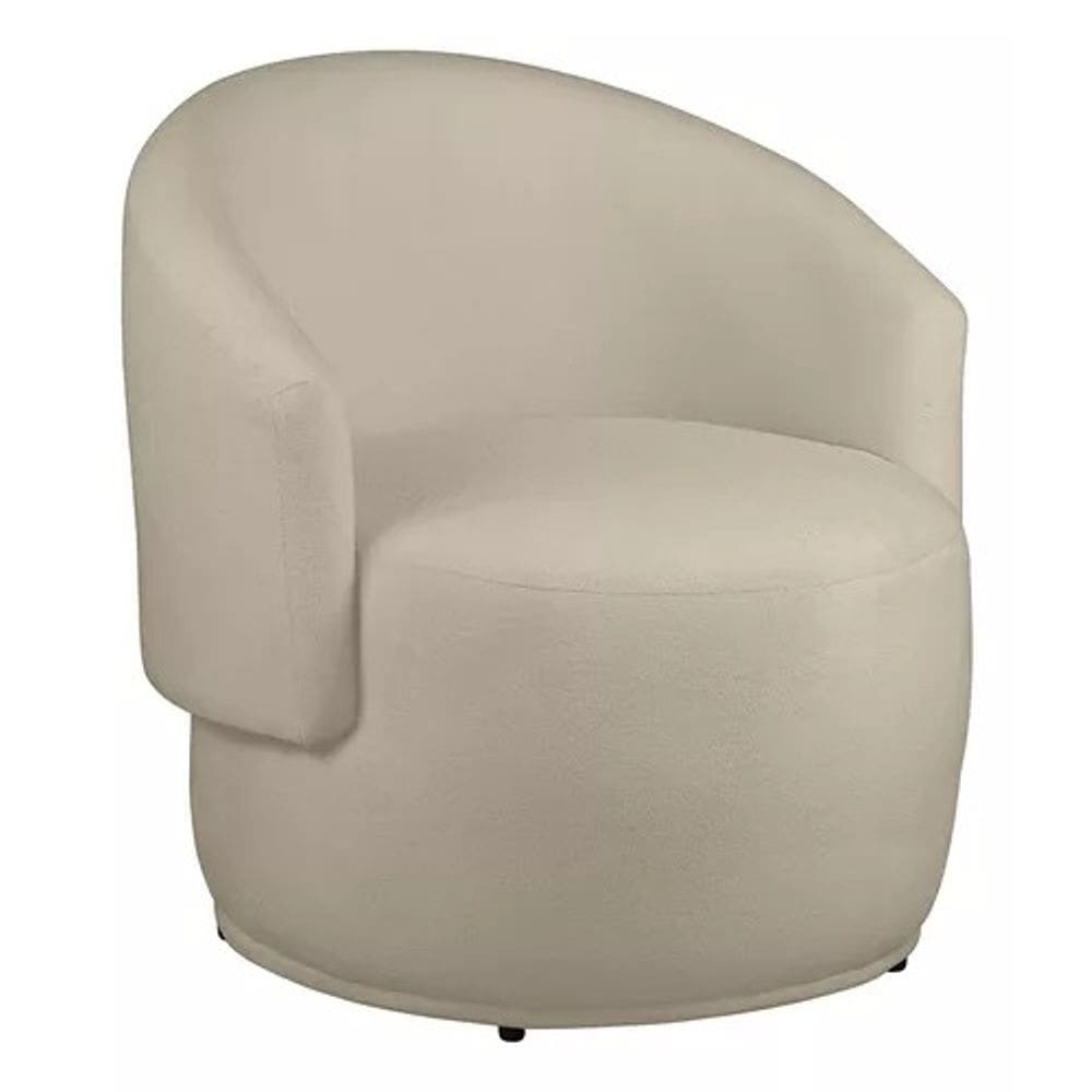 Poltrona Beatriz Orgânica Consultório Sala Estar Recepção Bouclé Bege