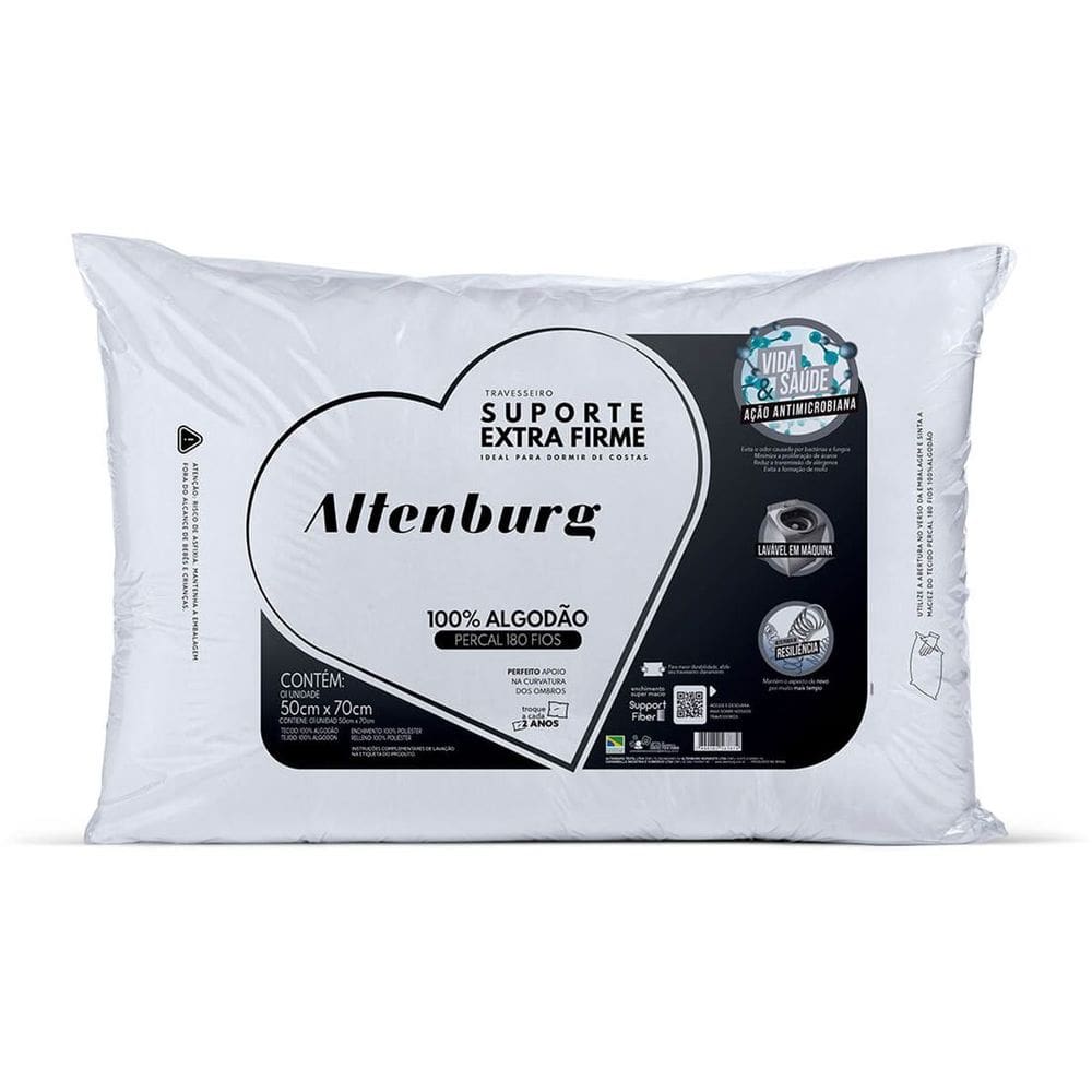 Travesseiro Altenburg Suporte Extra Firme 180 Fios