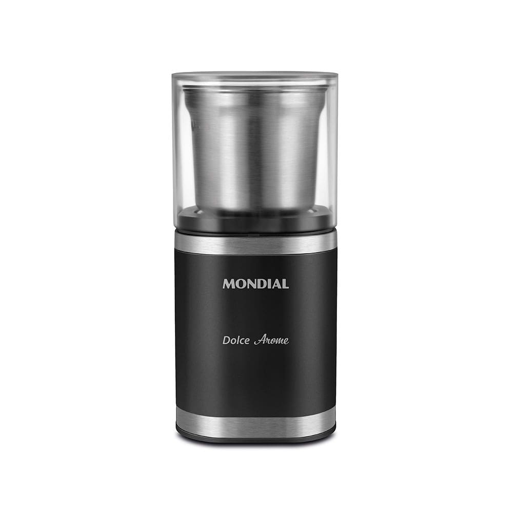 Moedor de Café Dolce Arome Mondial Preto/Inox 180W - MCF-01-BI