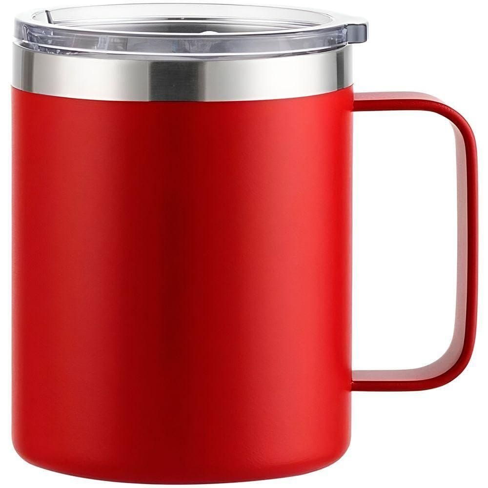 Caneca Copo Térmico Aço Inox 360ml Cerveja Café Bebidas Vermelho