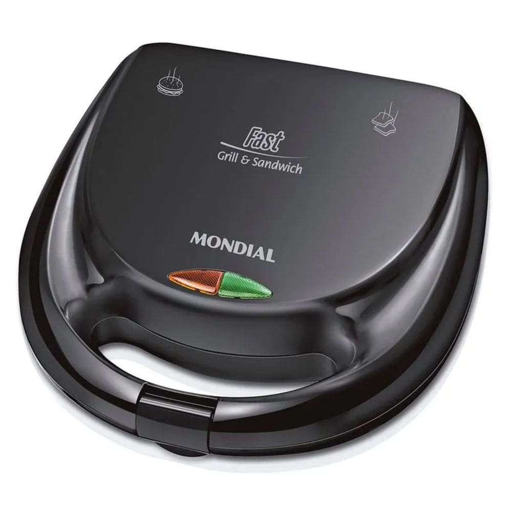 Sanduicheira 2 em 1 Fast Grill e Sandwich 750W Revestimento Antiaderente S-12 Mondial
