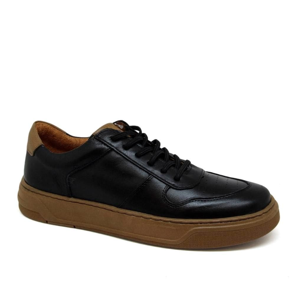Tênis Casual Michigan Masculino Couro Estilo Urbano