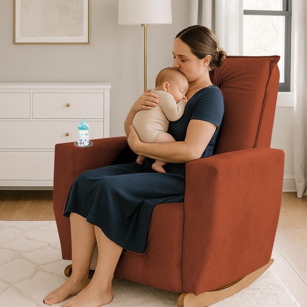 Poltrona de Amamentação Balanço Agatha Puff TerrraCota