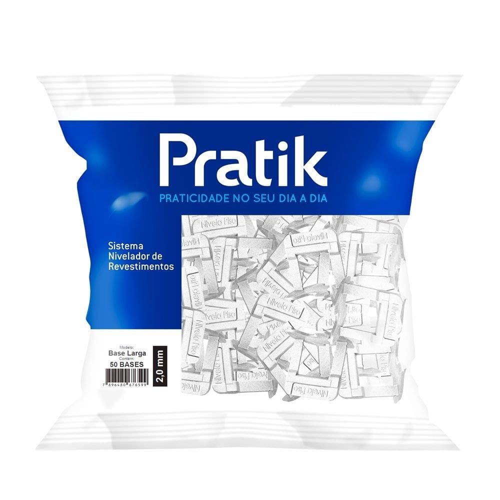 Espaçador Nivelador Pratik Flex Eco 2,0mm Branco - Embalagem com 50 Unidades