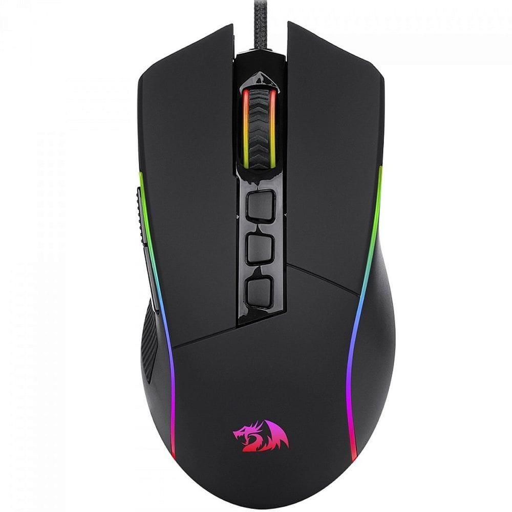 Mouse Gamer Redragon Plank RGB, 16000 DPI, 9 Botões Programáveis, Black