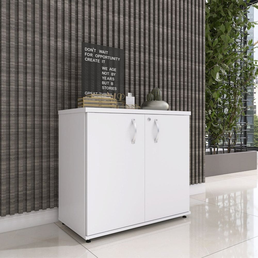 Armário Baixo 02 Portas Pivotante Ab700p25 Branco