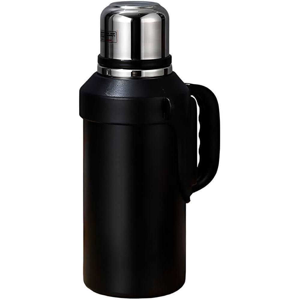 Garrafa Térmica Inox Com Alça Academia Passeio Viagem Preto