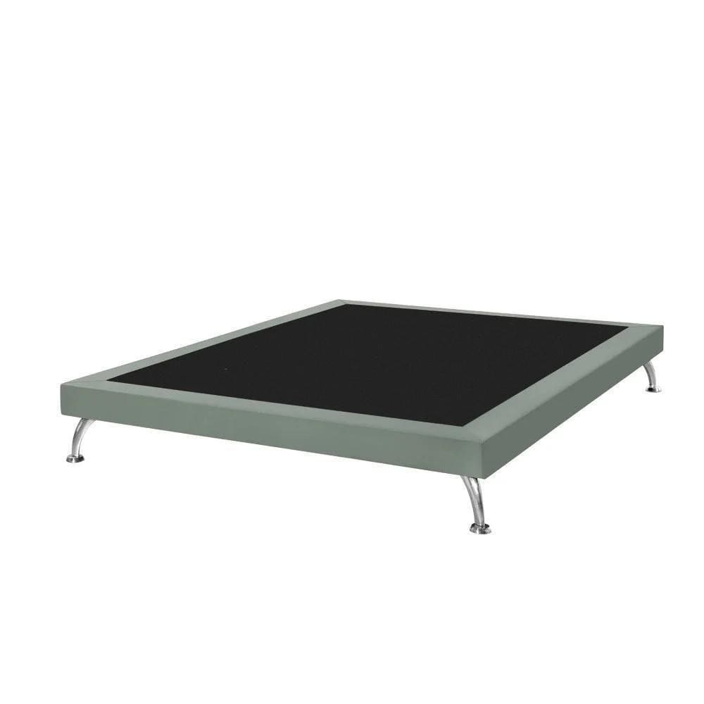 Estrutura Para Cama King Base Japonesa 195cm Veludo Cinza Chumbo