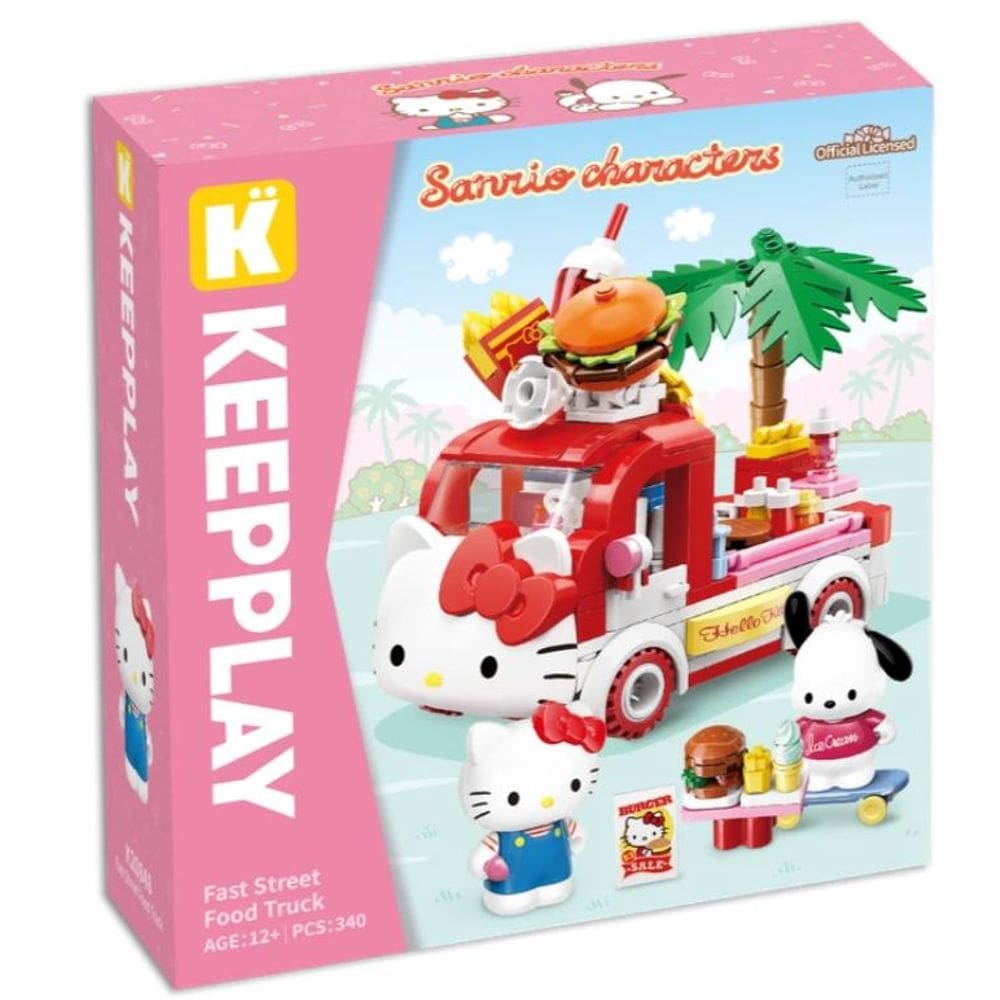 Bloco de Montar Keepplay Food Truck Pochacco Hello Kitty e Amigos