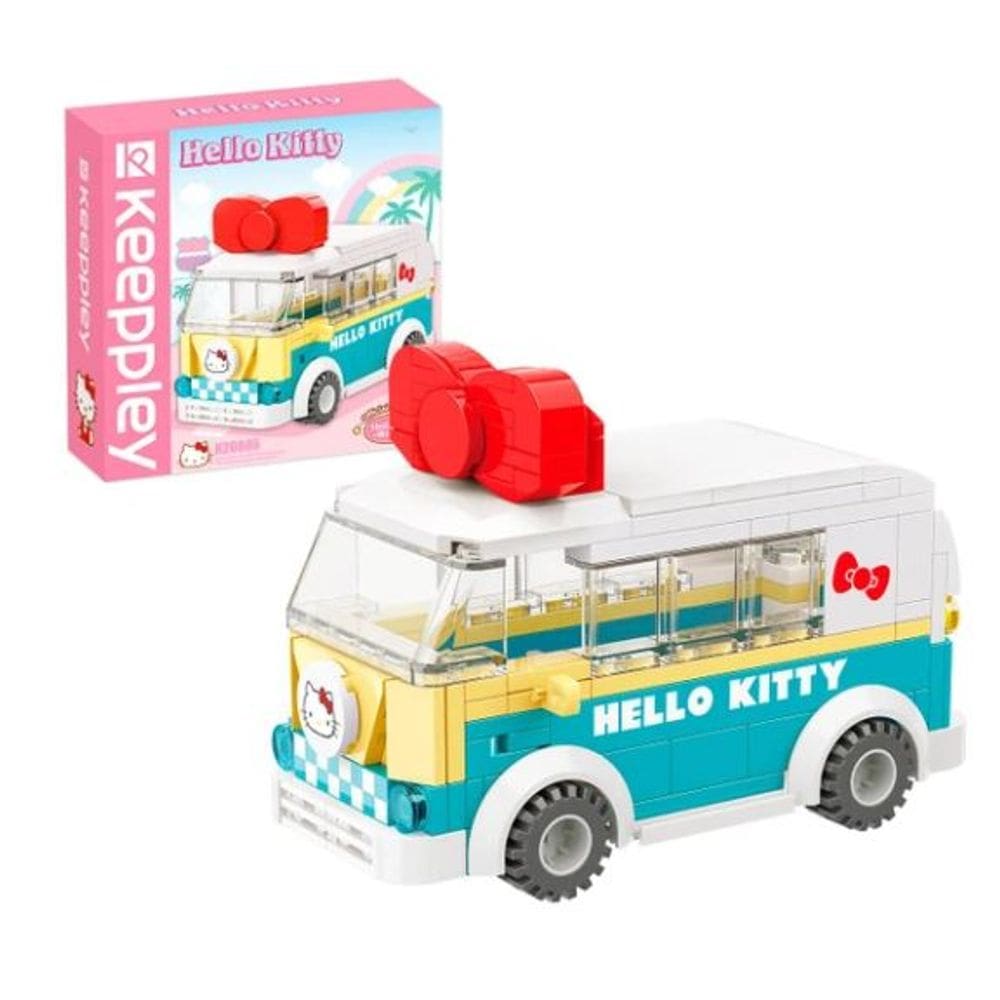 Bloco de Montar Keepplay Mini Ônibus Hello Kitty e Amigos