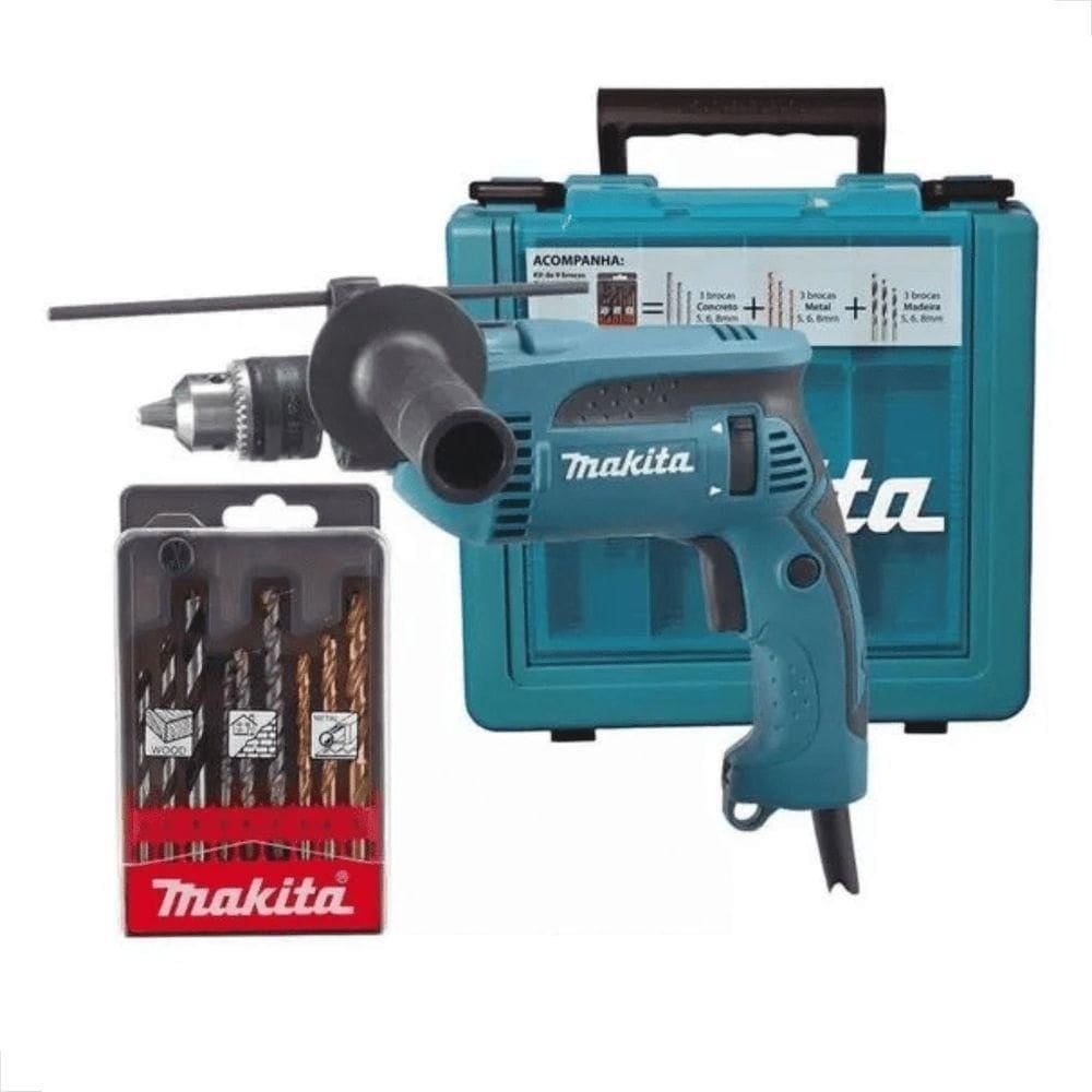Furadeira De Impacto 760W 1-2`` Hp1640kx1 Makita 220V