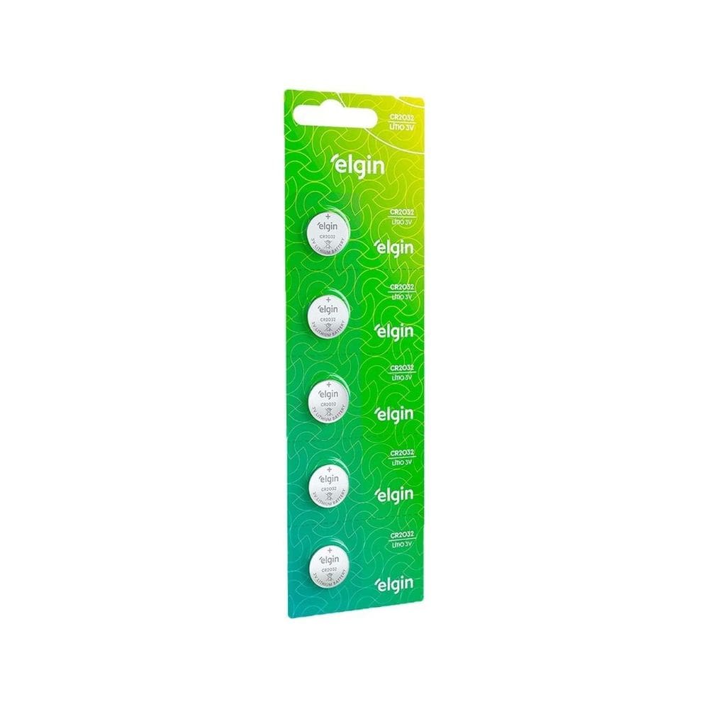 Bateria Lítio Cr2032 Elgin Cartela Com 05 Unidades