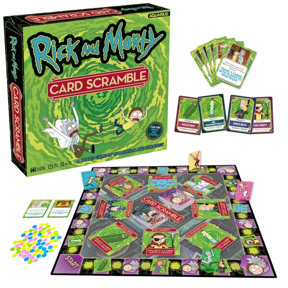 Jogo de Tabuleiro AQUARIUS Rick and Morty Card Scramble