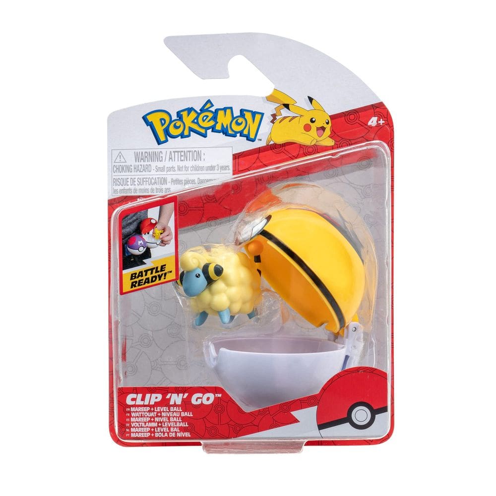 Toy Pokémon Clip `n`Go Poké Balls Voltilamm & Level Ball