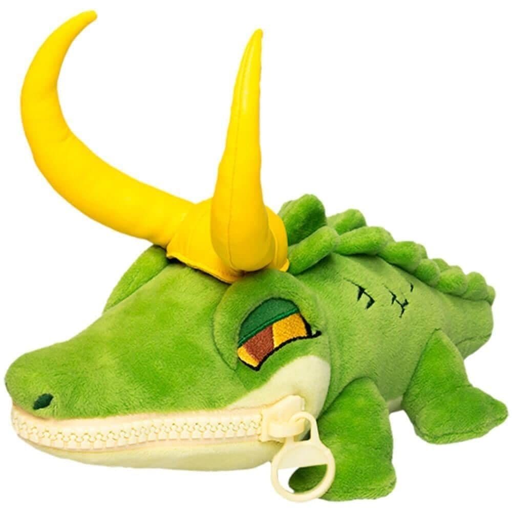 Brinquedo de pelúcia QMx Quantum Mechanix Marvel Alligator Loki 30cm