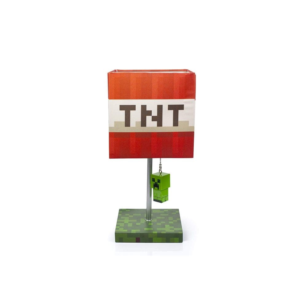 Candeeiro de mesa Minecraft TNT Block 35 cm com LED Creeper Puller 3D
