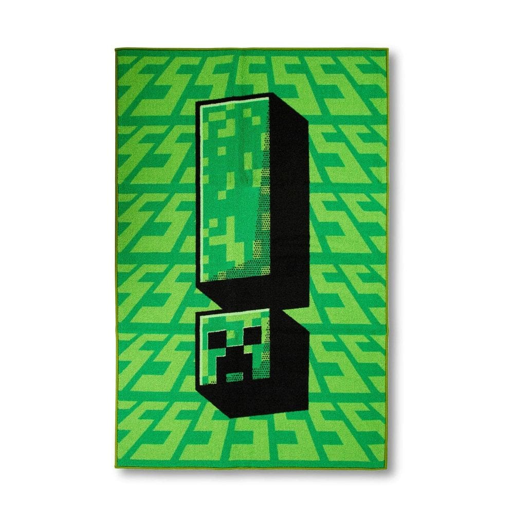 Tapete de área Ukonic Minecraft Green Creeper 150 x 100 cm