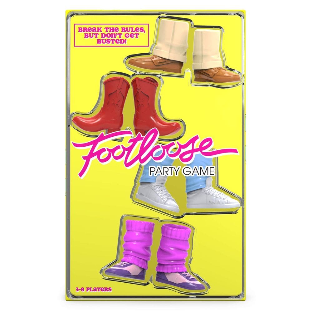 Jogo de festa Funko Footloose com sapatos de dedo para maiores de 10 anos, 3 a 8 jogadores