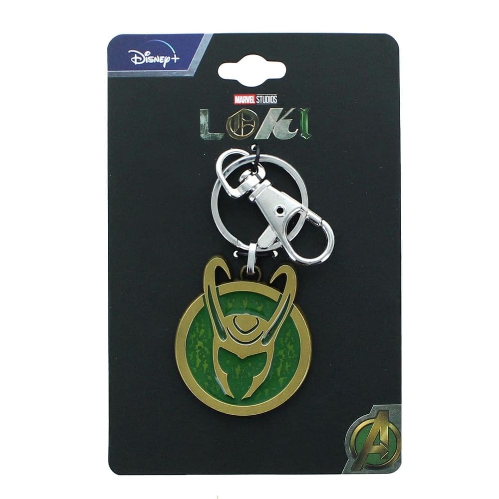 Chaveiro Marvel Loki Base Metal e Esmalte 4x3,5 cm