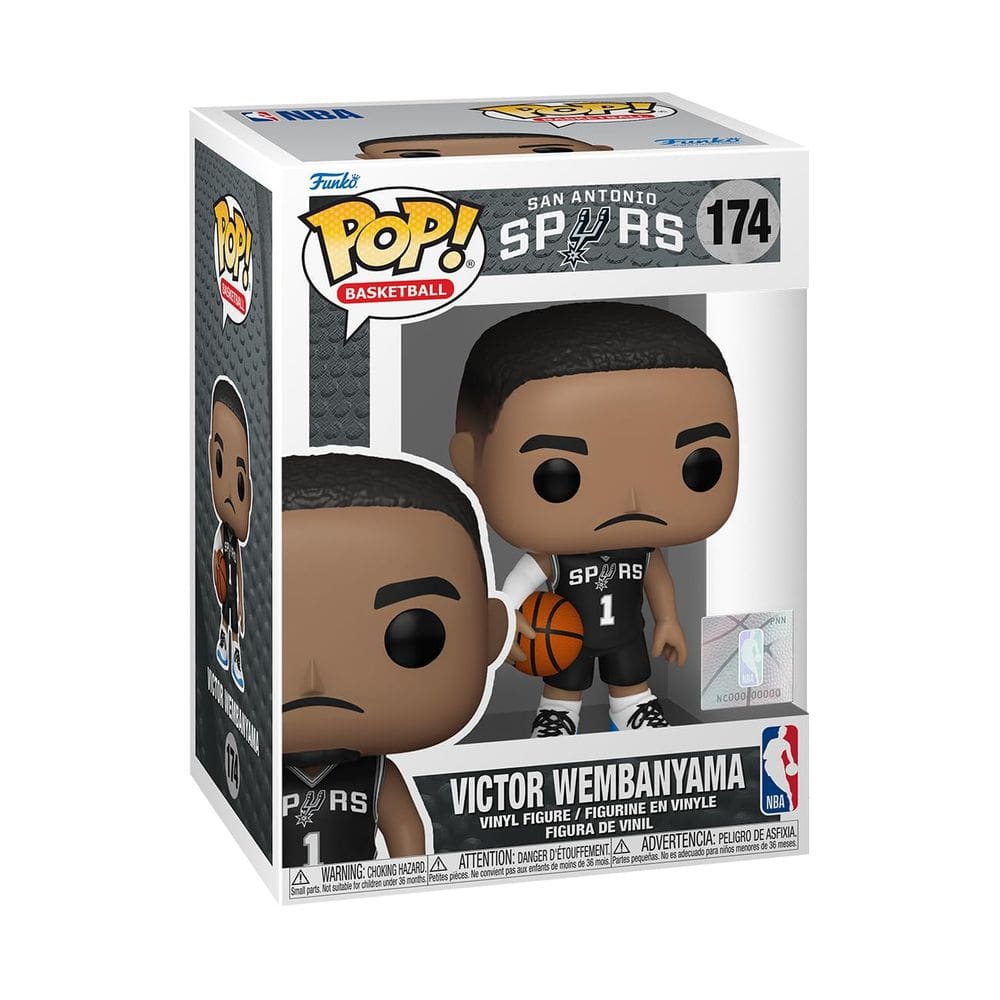 Boneco de ação Funko Pop! Victor Wembanyama do NBA San Antonio Spurs