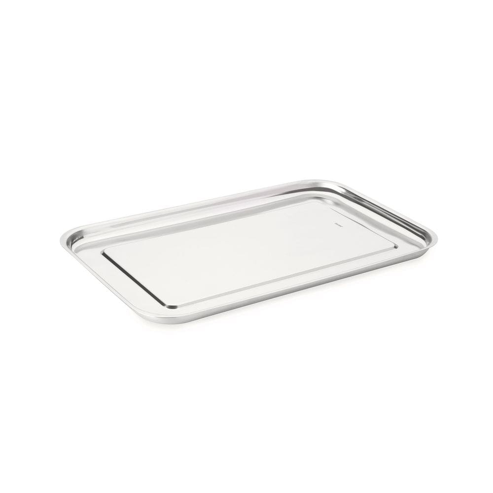 Bandeja Retangular 36,5cm Travessa Lixada em Inox Forma