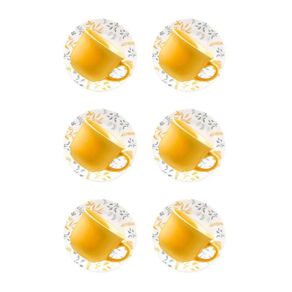 Xícara de chá com Pires Estampa Donna Bem-Te-Vi 180ml 6 Unidades - Biona 5409