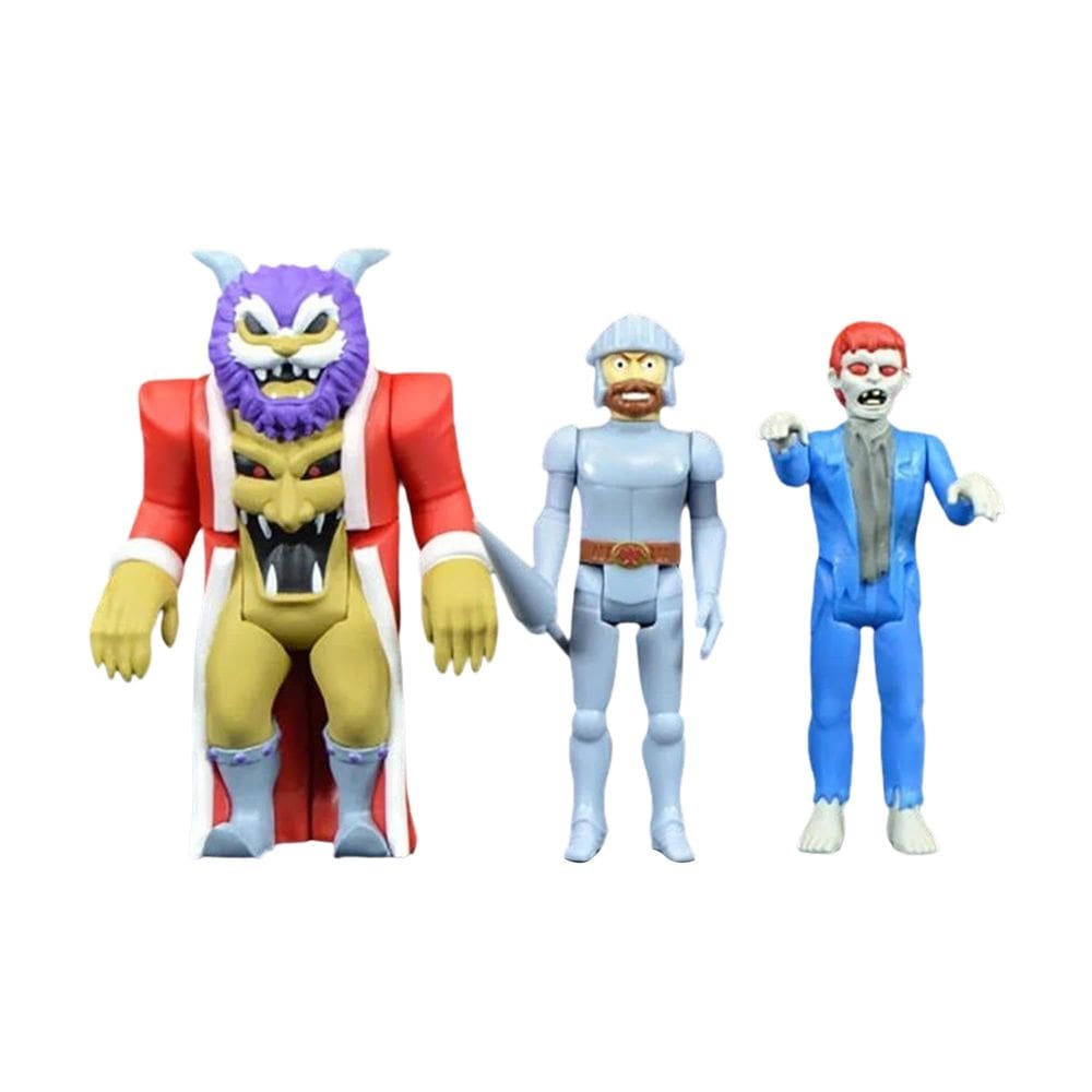 Pacote de 3 bonecos de ação Super7 Reaction GNG A