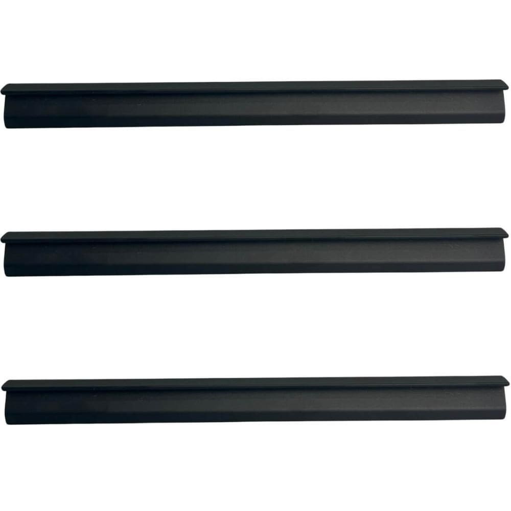 Kit 3 Puxadores Preto 20cm para Móveis Libero Nuevo Cava Invertida Facetato Torralba Armários Gavetas