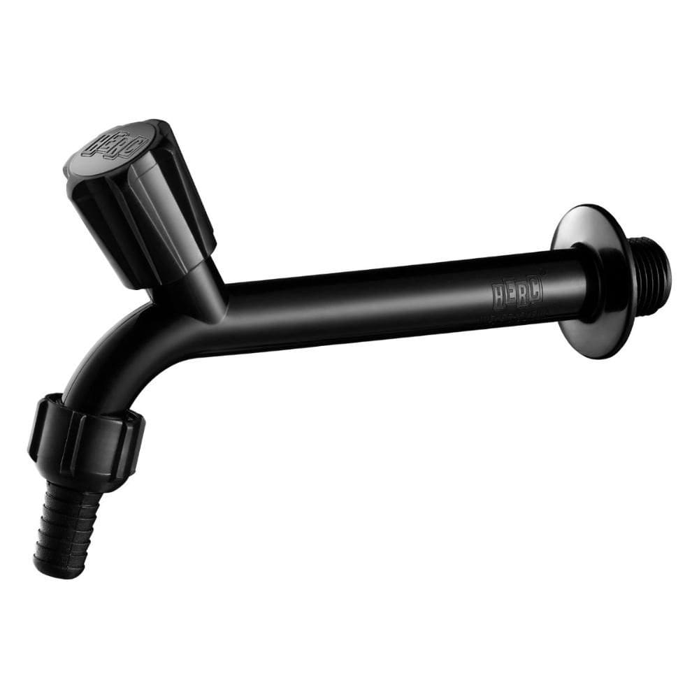 Torneira para Tanque com Bico Herc Bitola 3/4 15cm Preta
