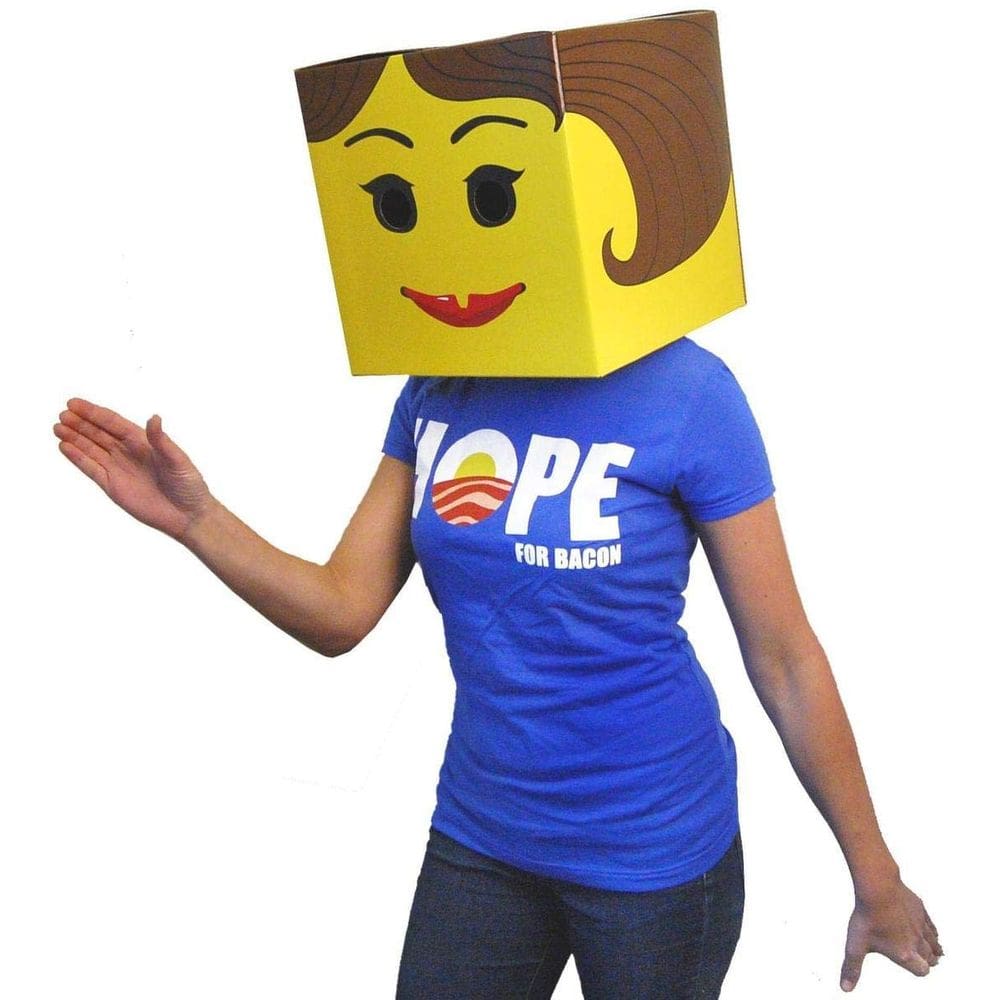 Fantasia feminina em Cogneato Lego My Eggo Yellow Brickman