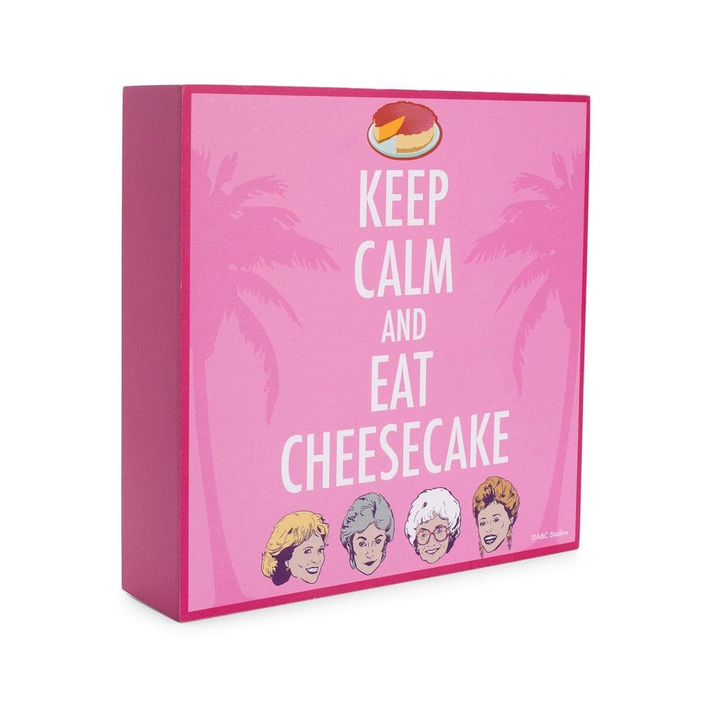 Placa de parede em caixa Silver Buffalo Golden Girls Keep Calm 6x6cm