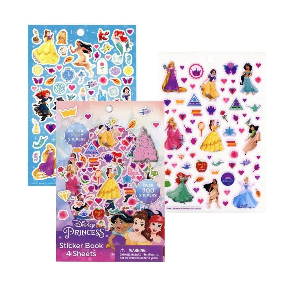 Livro de adesivos Innovative Designs Disney Princess 4 folhas