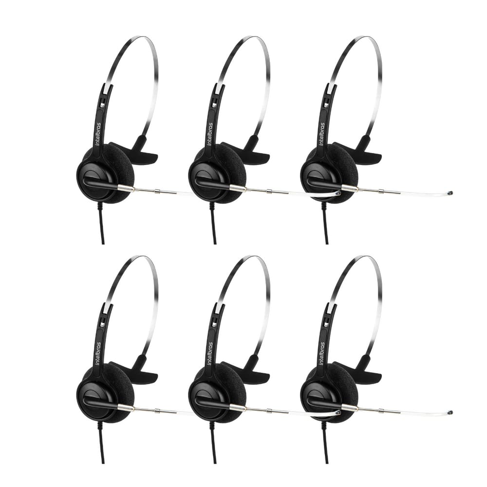 Headset Monoauricular THS 40 USB Intelbras - 6 unidades