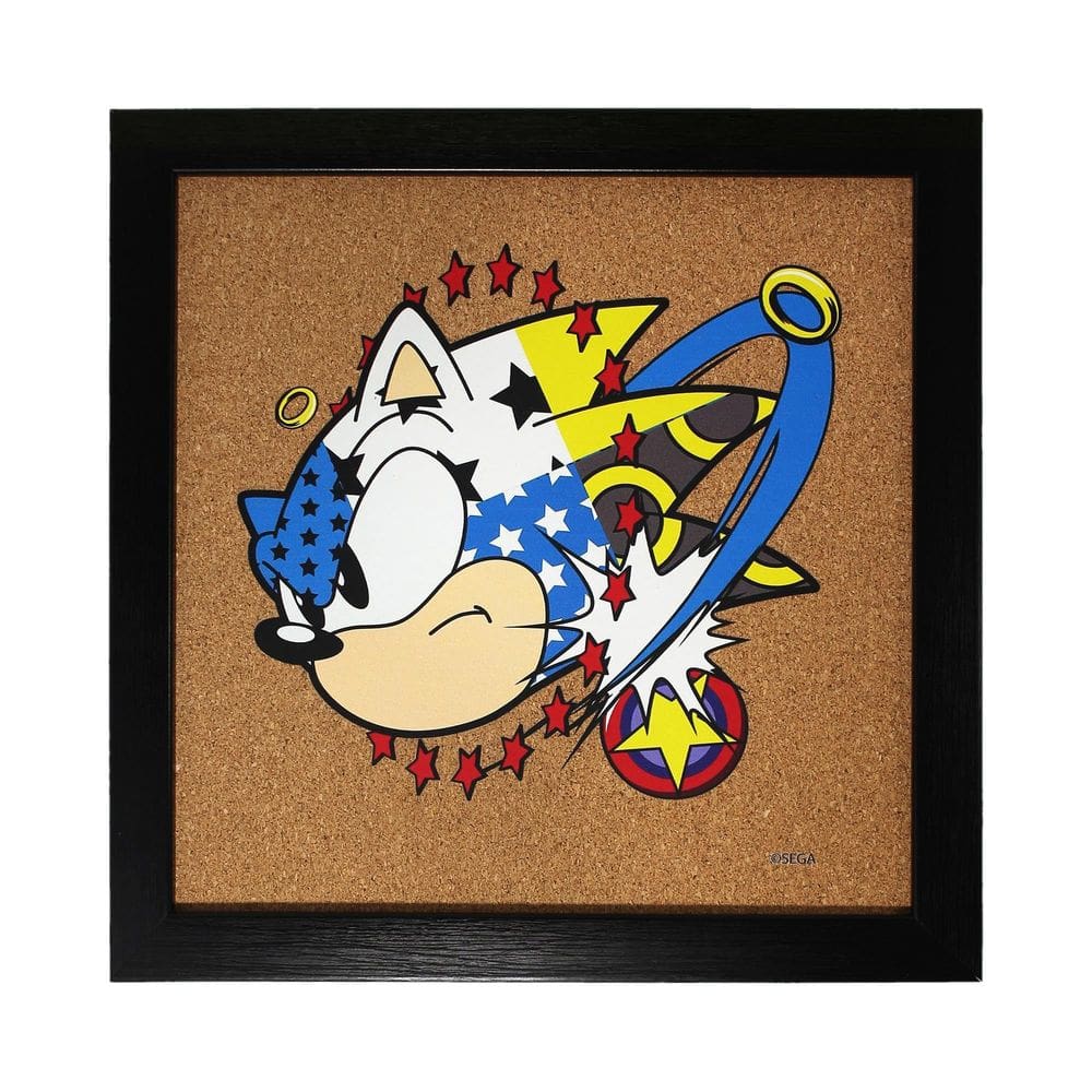 Arte de parede em cortiça JUST FUNKY Sonic The Hedgehog 25x25cm