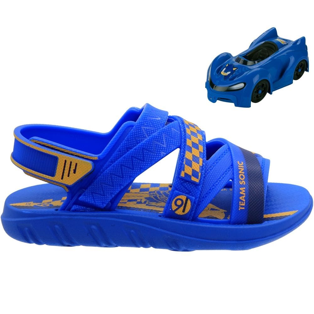 Sandália Papete Grendene Kids Fast Car Ajustável Menino
