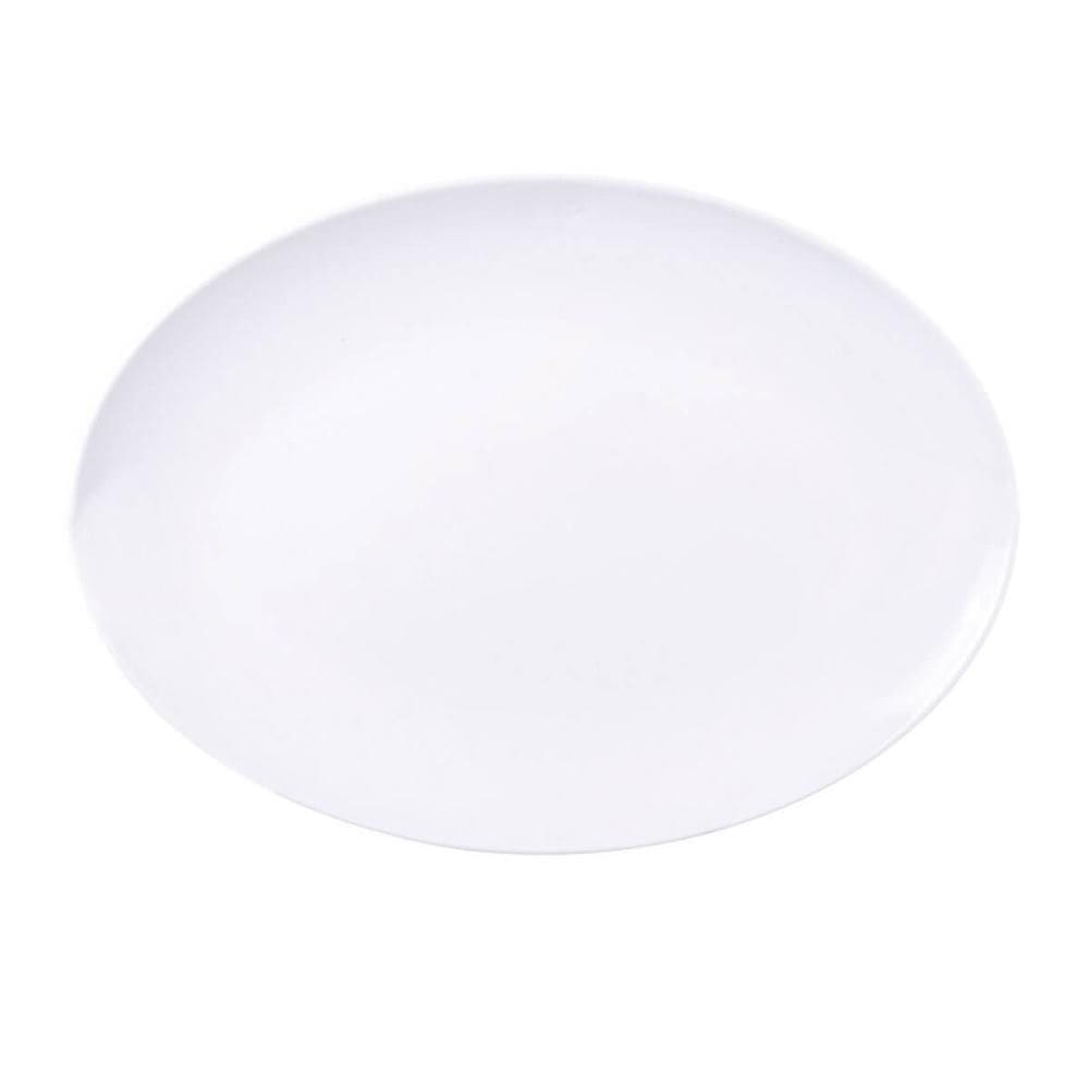 Travessa Oval Porcelana 32x25cm Tramontina Sophia Servir Bandeja Rasa Branca