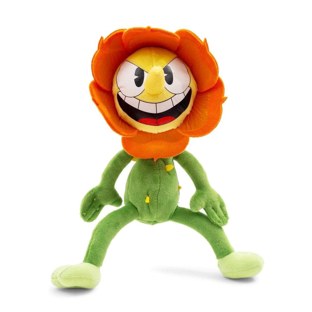 Colecionador de cravos Plush Cuphead Cagney com 23 cm de altura