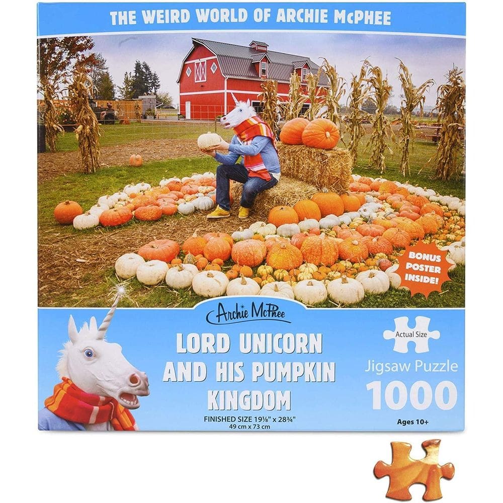 Quebra-cabeça Archie McPhee Lord Unicorn e seu reino de abóbora