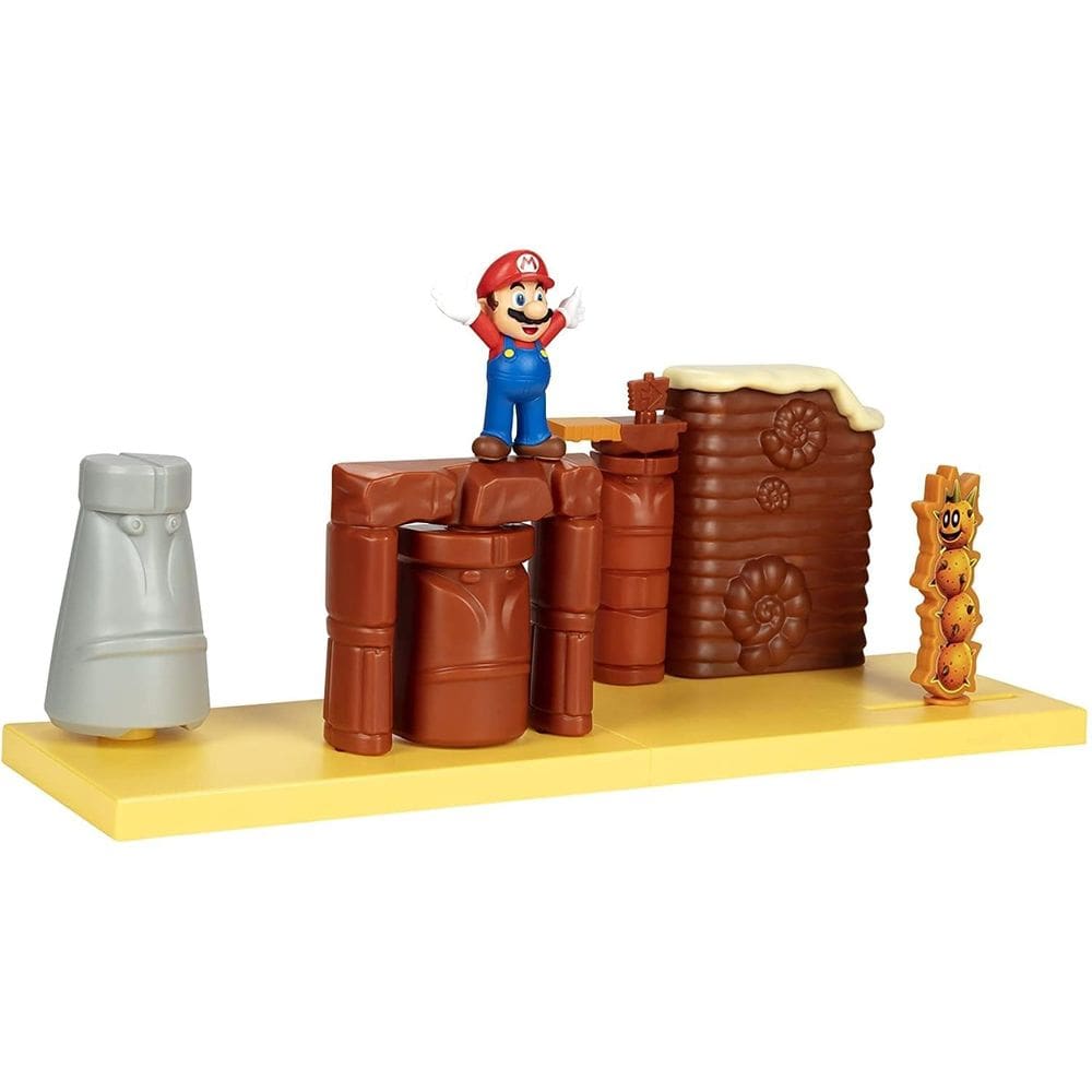 Playset Super Mario Desert com boneco de Mario de 2,5 polegadas