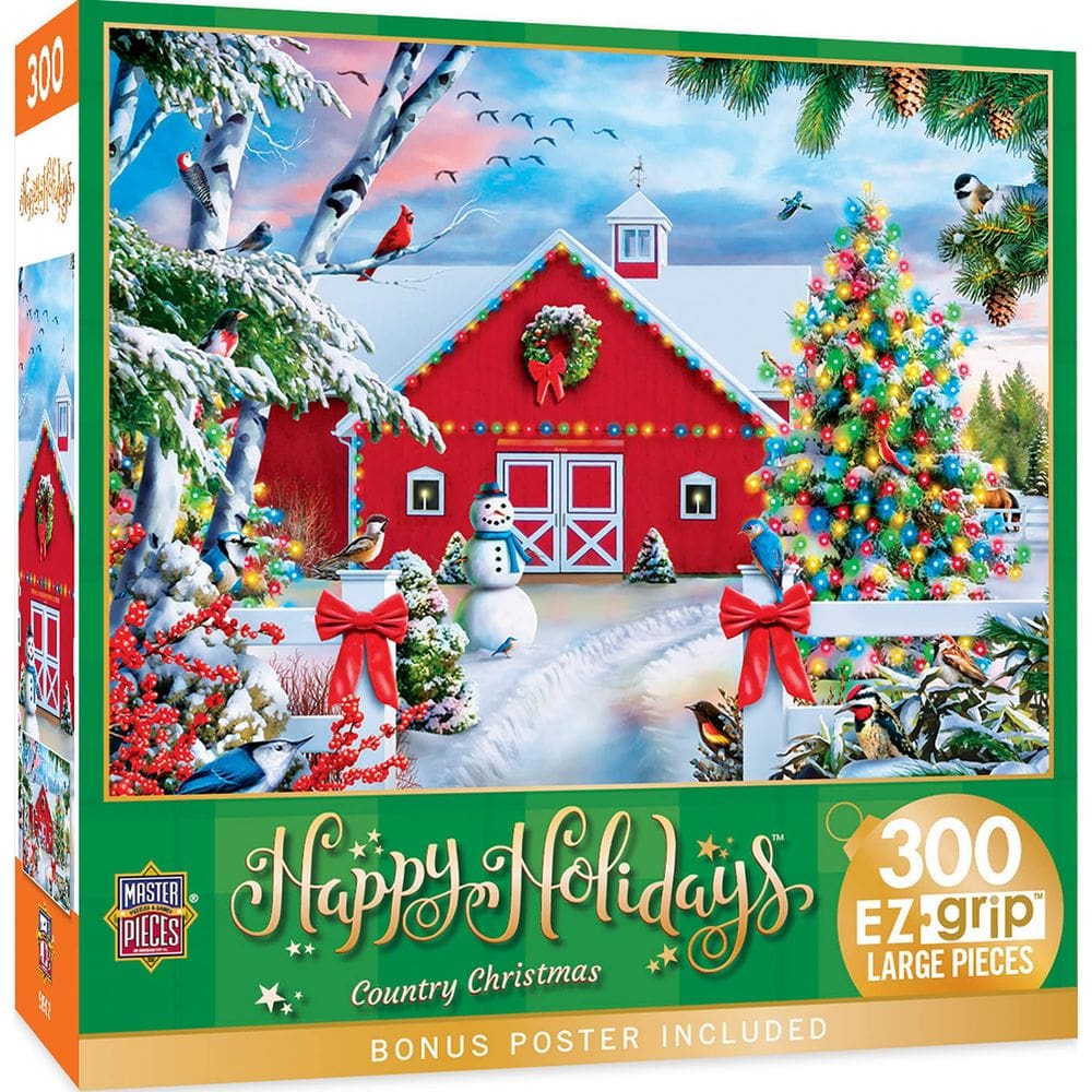 Quebra-cabeça MasterPieces Country Christmas 300 peças
