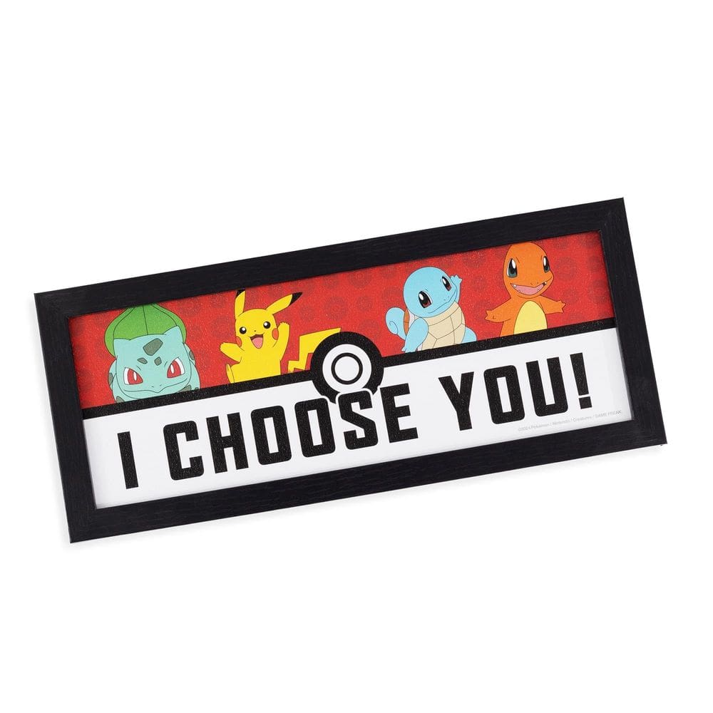 Arte de parede Silver Buffalo Pokémon I Choose You 30x12cm MDF