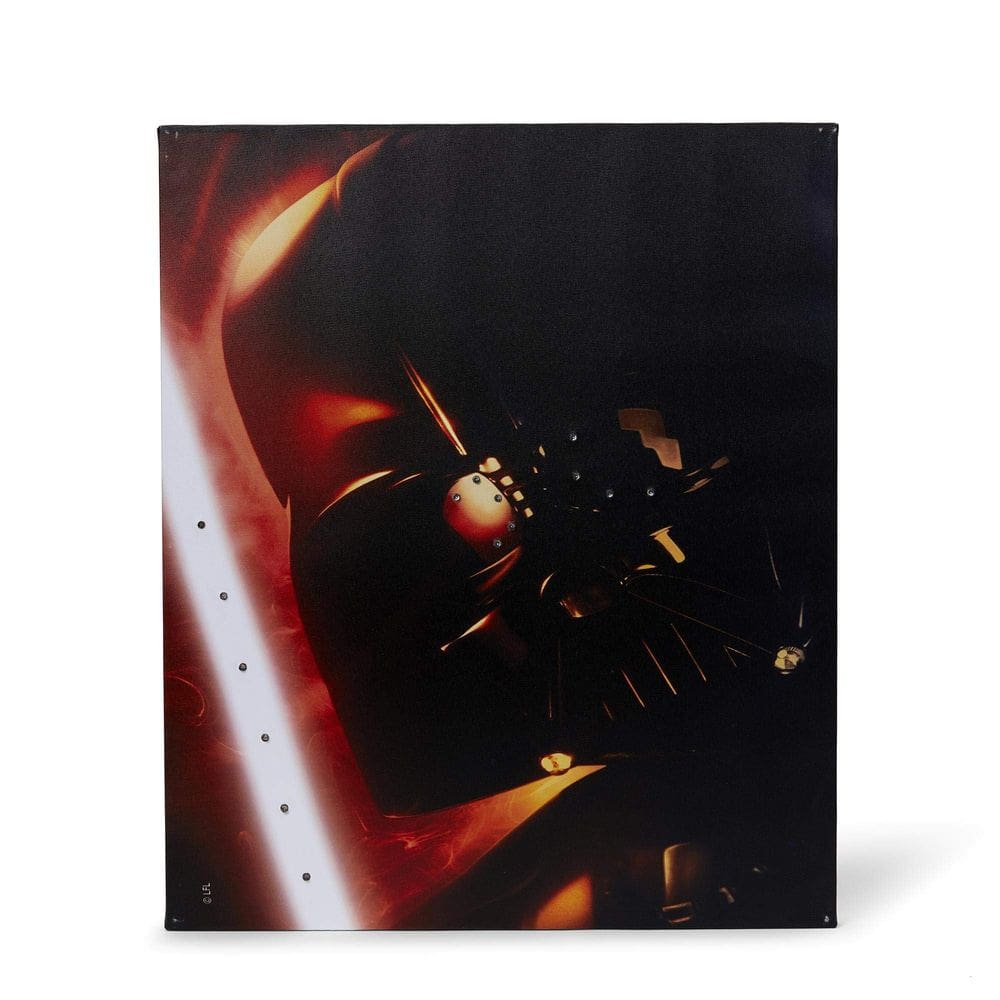 Arte de parede em tela Star Wars Darth Vader 60x50cm com luzes LED