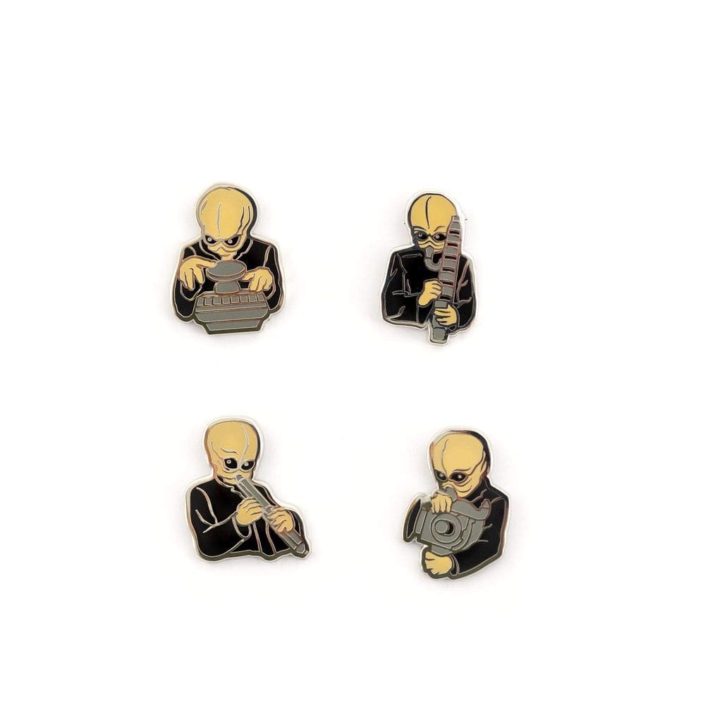 Conjunto de distintivos de colecionador Star Wars Cantina Band exclusivo x4