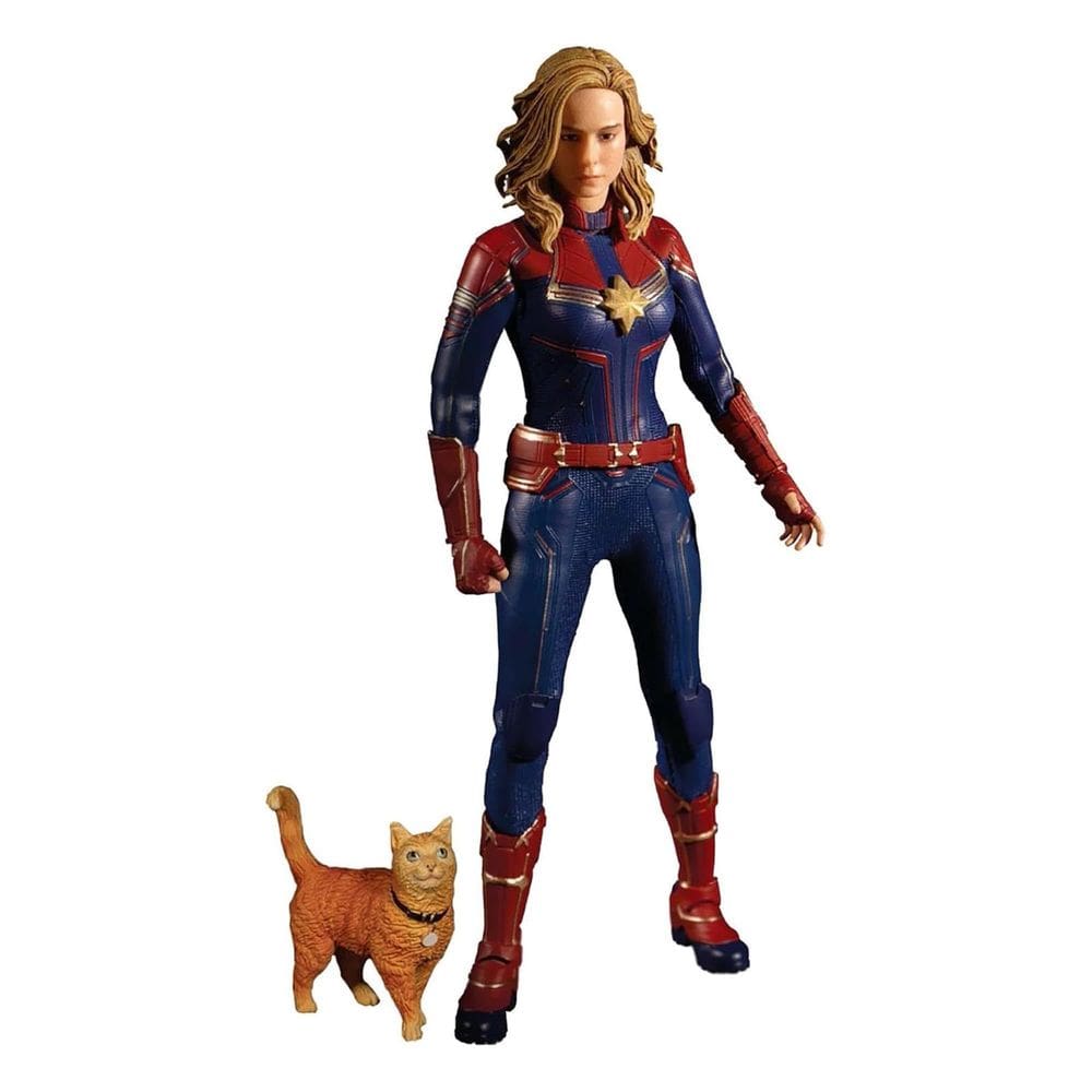 Boneco de ação Mezco Captain Marvel One: 12 colecionável de 16 cm